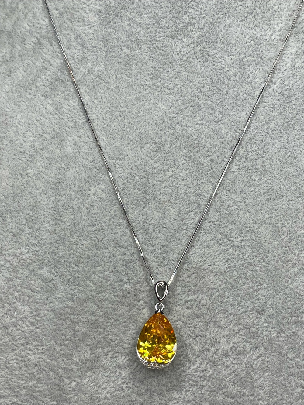 Sterling silver citrine necklace